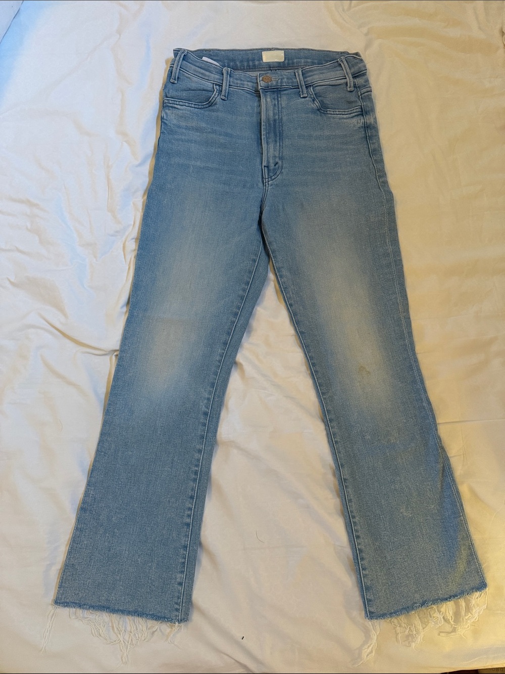 Mother Hustler Ankle Fray Jeans